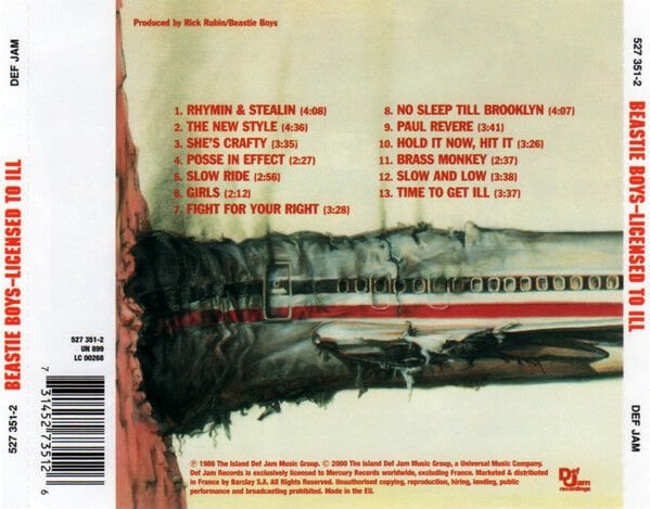 BEASTIE BOYS – LICENSED TO ILL (1986) - CD REMASTERED REISSUE JEWEL CASE AMBALAJINDA SIFIR