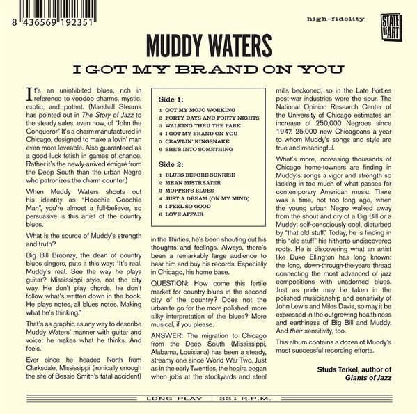MUDDY WATERS – I GOT MY BRAND ON YOU - THE 1956-1962 STUDIO RECORDINGS (2018) - CD DIGISLEEVE SIFIR