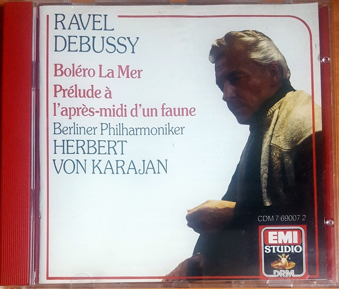 RAVEL / DEBUSSY - BOLERO LA MER, PRELUDE A, L!APRES-MIDI D'FUN FAUNE / BERLINER PHILHARMONIKER, HERBERT VON KARAJAN (1987) CD 2.EL