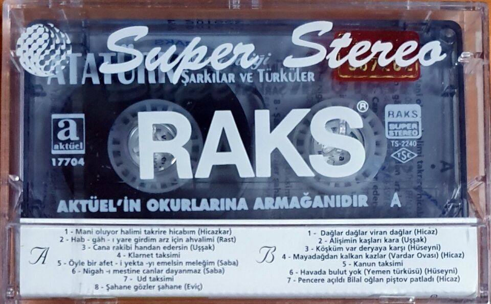 ATATÜRK'ÜN SEVDİĞİ ŞARKILAR VE TÜRKÜLER - KASET AKTÜEL PROMO SIFIR