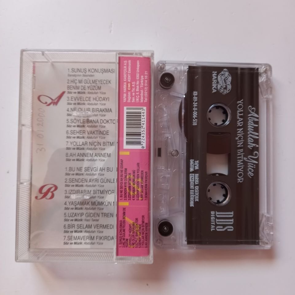 ABDULLAH YÜCE - YOLLAR NİÇİN BİTMİYOR (1989) - KASET 2.EL