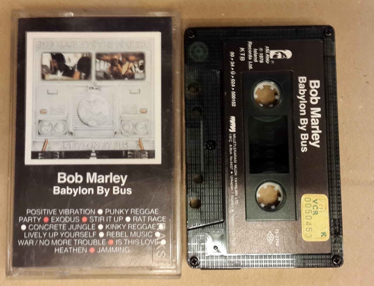 BOB MARLEY & THE WAILERS - BABYLON BY BUS CASSETTE 1990 PAPER LABEL MADE IN TURKEY ''USED''