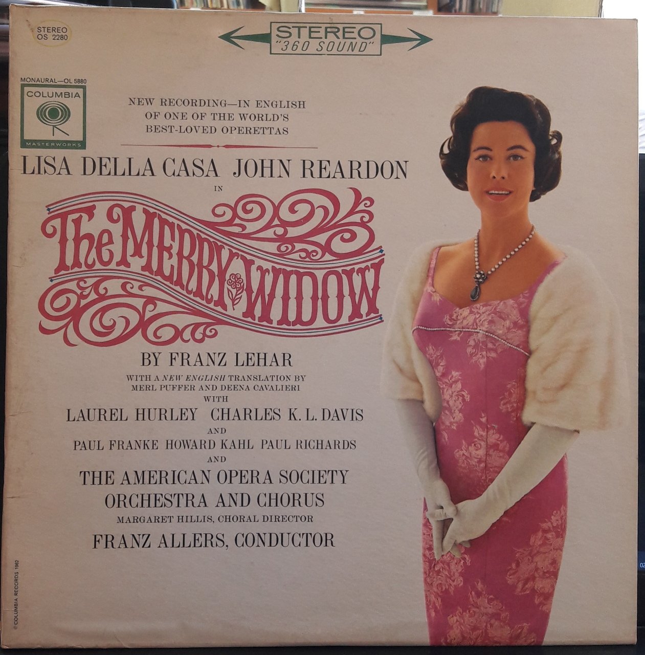 LEHAR: THE MERRY WIDOW, LISA DELLA CASA , JOHN REARDON, FRANZ ALLERS (1962) - PLAK 2.EL