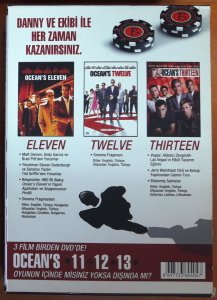 OCEAN'S 11 12 13 - 3DVD KUTU 2.EL