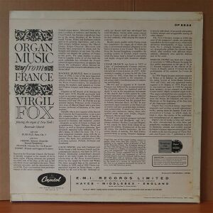 ORGAN MUSIC FROM FRANCE / VIRGIL FOX - LP 2.EL PLAK