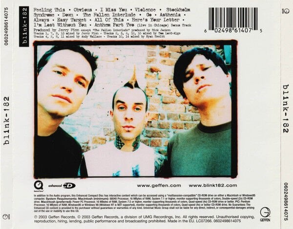 BLINK-182 – BLINK-182 (2003) - CD JEWEL CASE AMBALAJINDA SIFIR