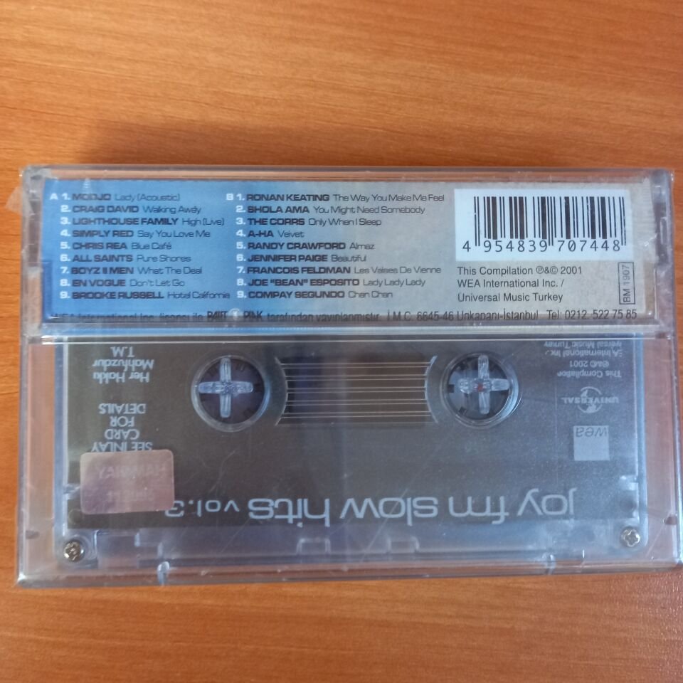JOY FM SLOW HITS VOL.3 / CRAIG DAVID, MODJO, SIMPLY RED, JENNIFER PAIGE (2001) - KASET SIFIR