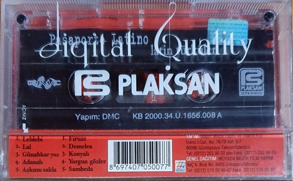 PASAPORTE LATINO - LATİN TÜRKÜLER (2000) - KASET SIFIR