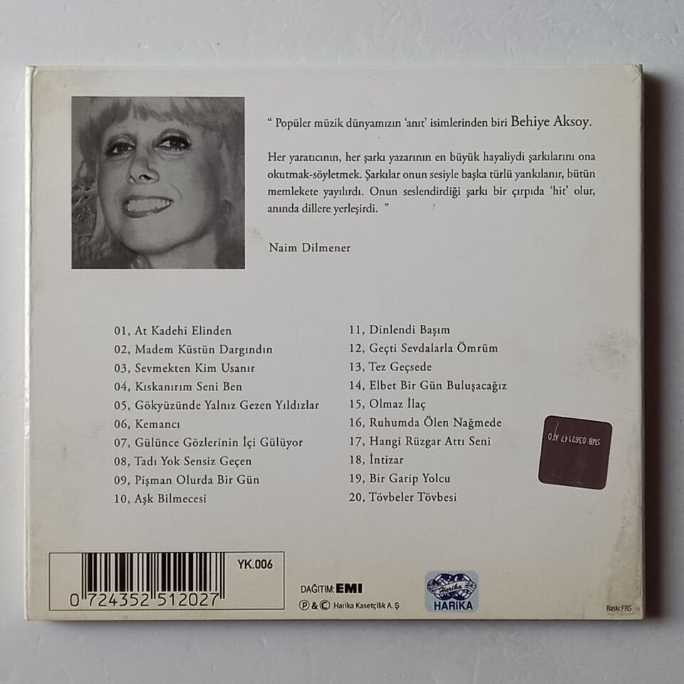 BEHİYE AKSOY - GÖZLERİN / ÖLMEYEN NAĞMELER (2006) - CD 2.EL