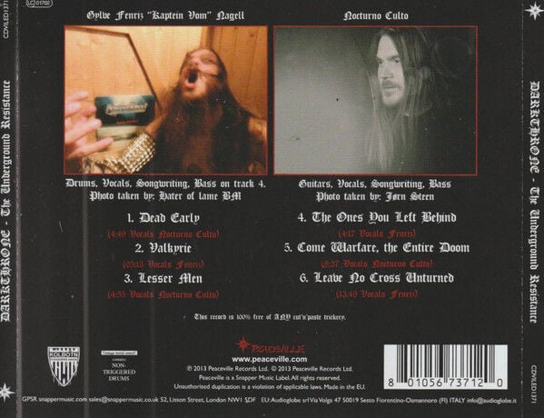 DARKTHRONE – THE UNDERGROUND RESISTANCE (2013) - CD REISSUE JEWEL CASE AMBALAJINDA SIFIR