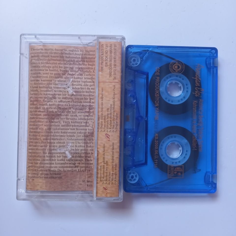 ARMAĞAN ELÇİ - ATATÜRK'ÜN SEVDİĞİ TÜRKÜLER, ŞARKILAR, KAHRAMANLIK VE ASKER TÜRKÜLERİ 1 (2000) - KASET 2.EL