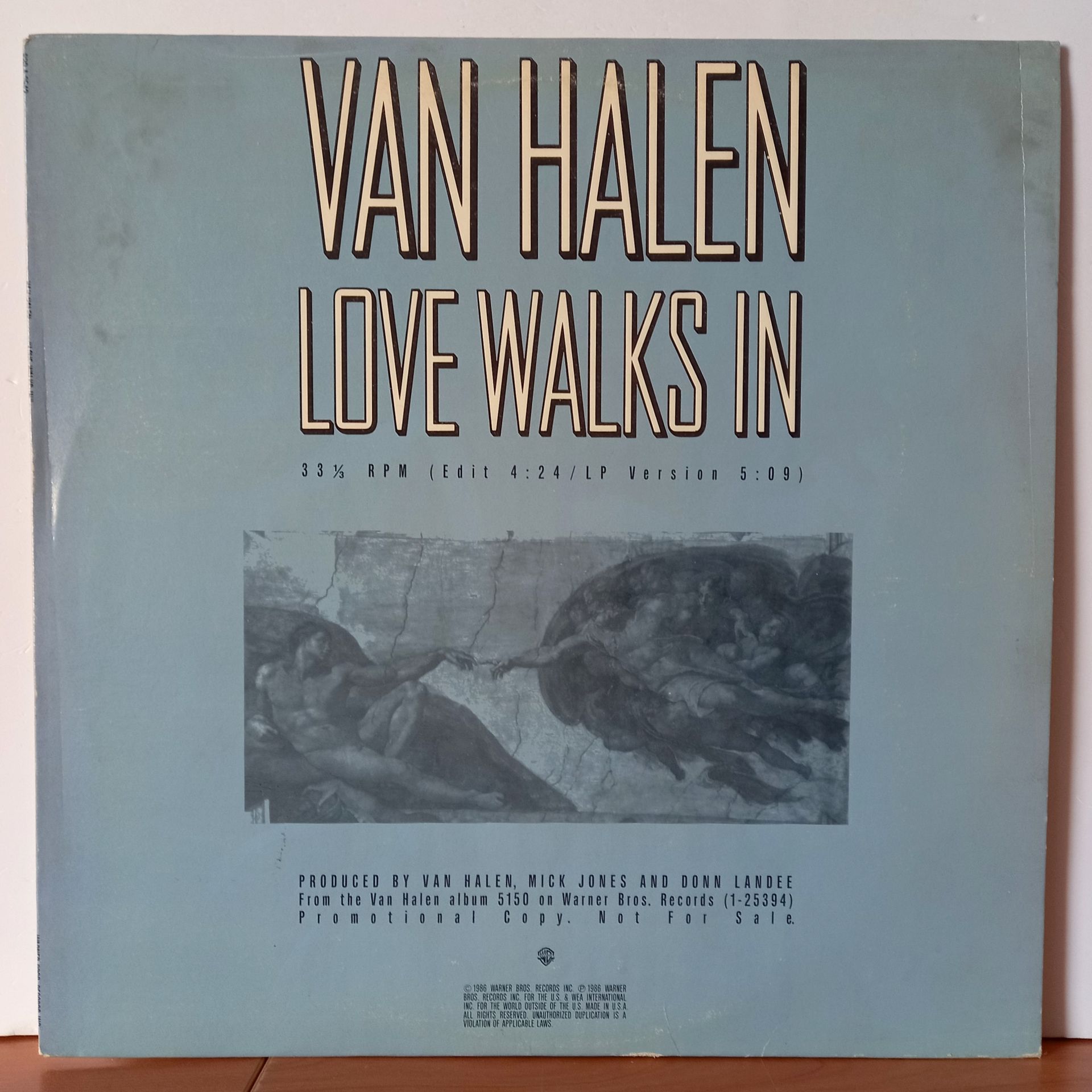 VAN HALEN – LOVE WALKS IN (1986) - 12' MAXISINGLE PROMO 2.EL PLAK