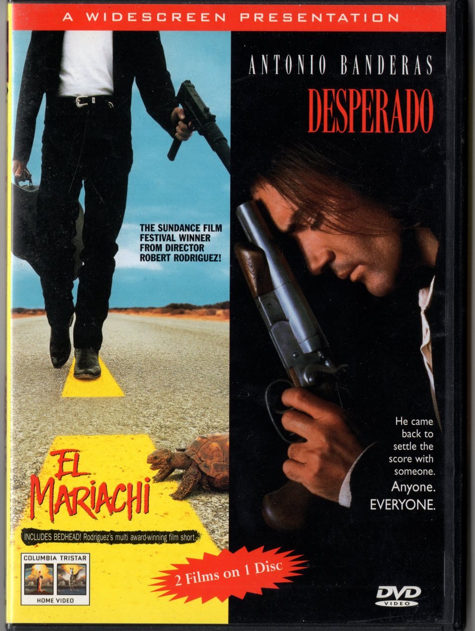 EL MARIACHI / DESPERADO - 2 FILMS ON 1 DISC - ANTONIO BANDERAS - ROBERT RODRIGUEZ - DVD 2.EL