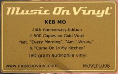 KEB' MO' - KEB' MO' (1994) - LP 180GR GOLD COLOURED 2019 EDITION SIFIR PLAK