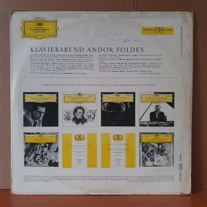 KLAVIERABEND ANDOR FOLDES / BACH, BEETHOVEN, BRAHMS, FALLA, POULENC, DEBUSSY, CHOPIN, LISZT (1958) - LP 2.EL PLAK