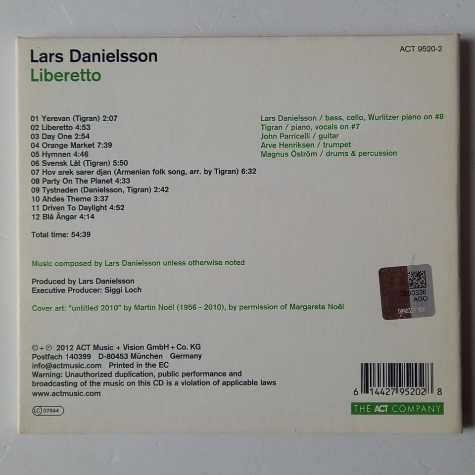 LARS DANIELSSON – LIBERETTO (2012) - CD 2.EL