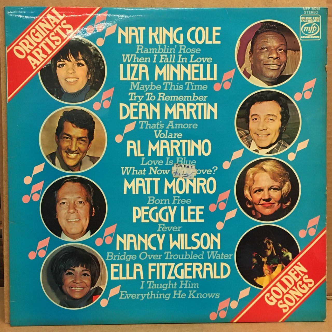GOLDEN SONGS NAT KING COLE DEAN MARTIN PEGGY LEE MATT MONRO.. 2.EL PLAK
