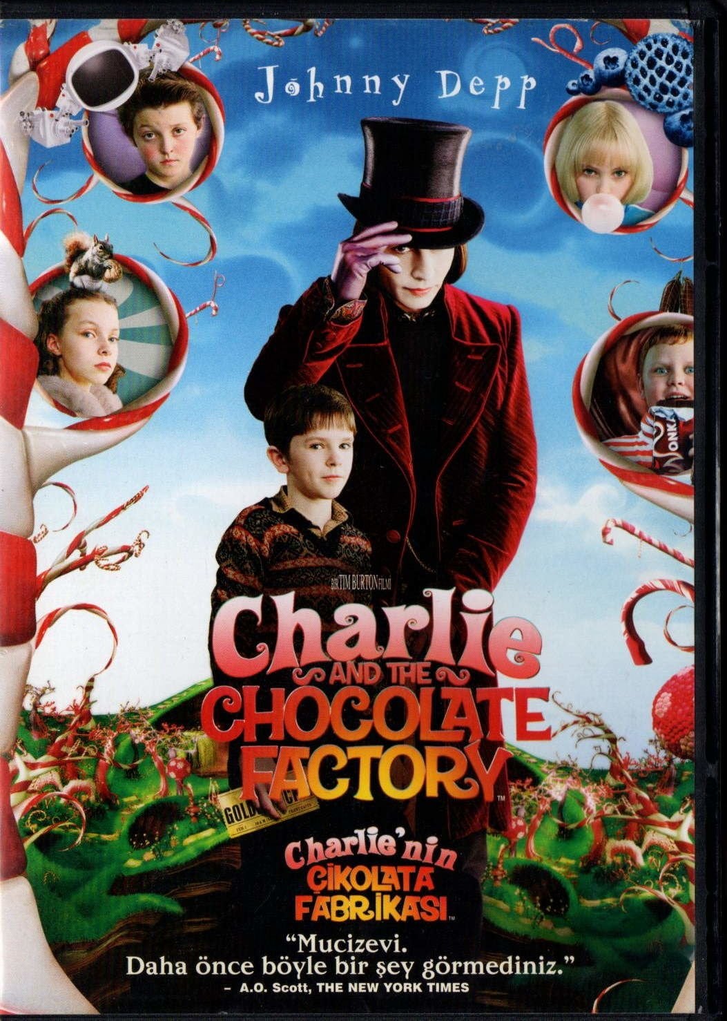 CHARLIE AND THE CHOCOLATE FACTORY - CHARLIE'NİN ÇİKOLATA FABRİKASI - TIM BURTON, JOHNNY DEPP - DVD 2.EL