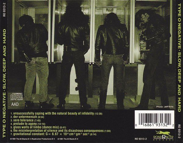 TYPE O NEGATIVE - SLOW, DEEP AND HARD (1991) - CD 2017 REISSUE JEWEL CASE AMBALAJINDA SIFIR