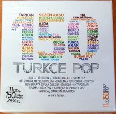 150 TÜRKÇE POP - 11 CD 150 TÜRKÇE POP ŞARKI / TARKAN SEZEN AKSU MİRKELAM YALIN MFÖ 11CD SIFIR