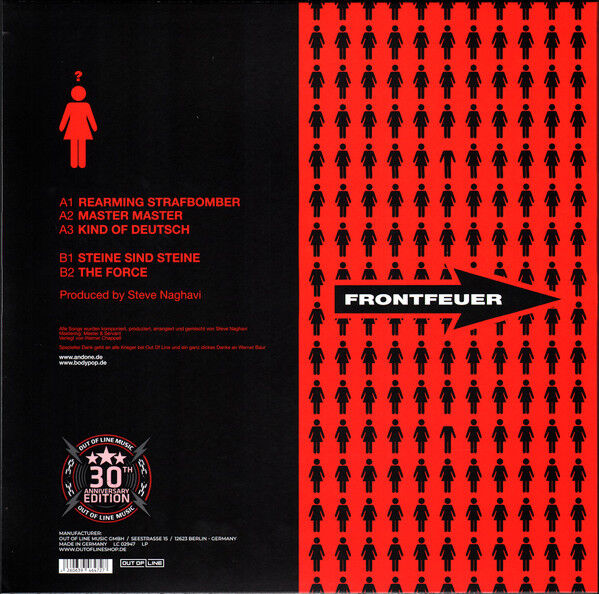 AND ONE - FRONTFEUER EP (2006) - LP (5 TRACKS MINI ALBUM) 2026 RED & BLACK MARBLED COLOURED EDITION DARK WAVE , EBM SIFIR PLAK