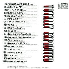 THE EXPLOITED - TOTALLY EXPLOITED (1987) CASTLE COMMUNICATIONS PLC CD SIFIR