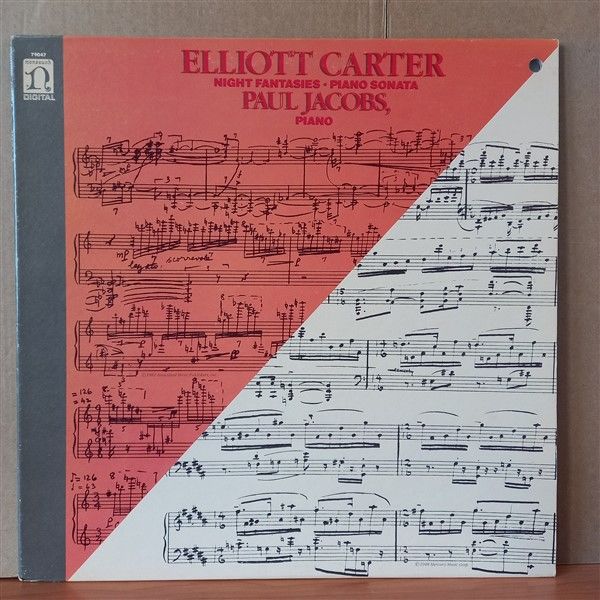 ELLIOTT CARTER: NIGHT FANTASIES · PIANO SONATA / PAUL JACOBS (1983) - LP 2.EL PLAK