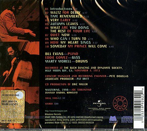 BILL EVANS - HALF MOON BAY (1998) - CD REISSUE / JEWEL CASE AMBALAJINDA SIFIR