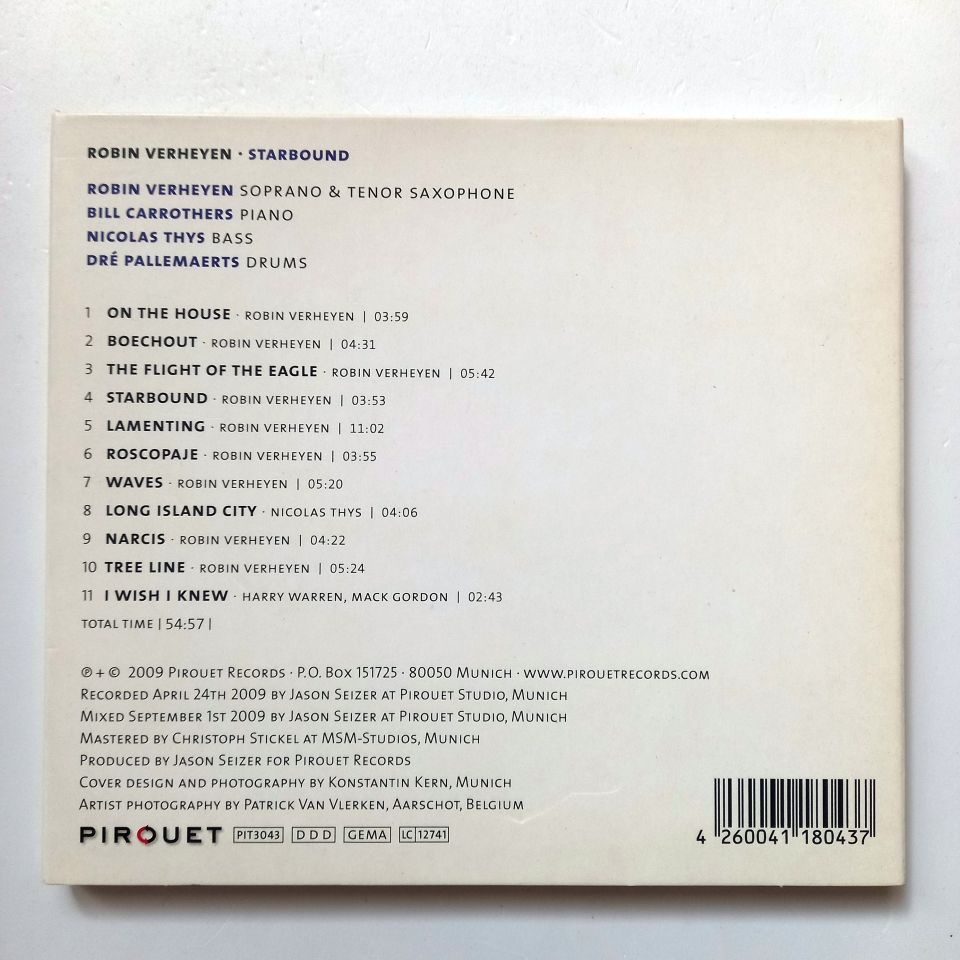 ROBIN VERHEYEN – STARBOUND (2009) - CD 2.EL