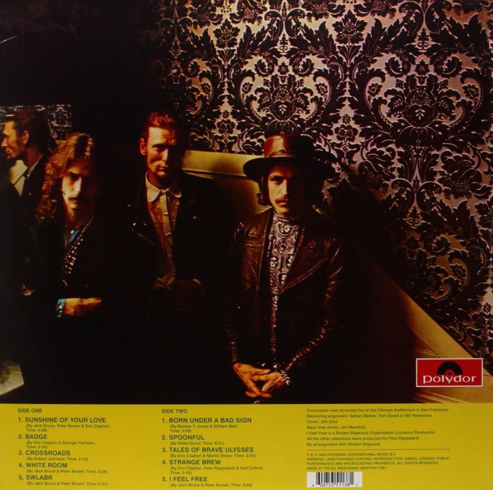 CREAM - BEST OF CREAM (1969) - LP 180GR 2014 STEREO EDITION SIFIR PLAK