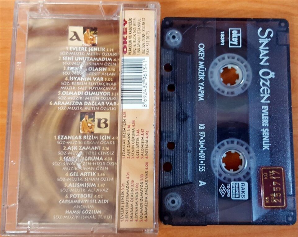 SİNAN ÖZEN - EVLERE ŞENLİK (1997) - KASET 2.EL