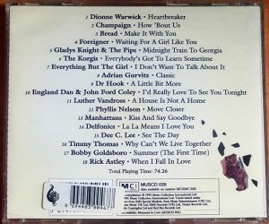MOMENTS IN LOVE 2 / BREAD, DR HOOK, FOREIGNER, EVERYTHING BUT THE GIRL, MANHATTANS, RICK ASTLEY, THE KORGIS (1995) - CD 2.EL