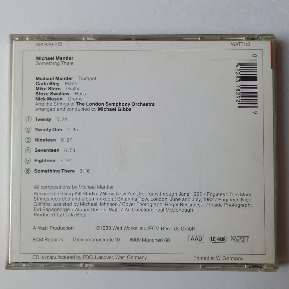 MICHAEL MANTLER – SOMETHING THERE (1983) - CD REISSUE 2.EL