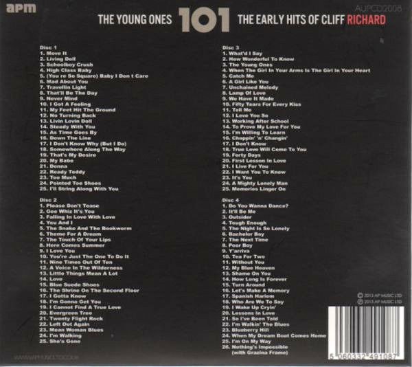 CLIFF RICHARD - THE EARLY HITS OF CLIFF RICHARD (2013) - 4CD COMPILATION DIGIPACK SIFIR