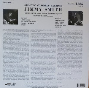 JIMMY SMITH – GROOVIN' AT SMALLS' PARADISE (VOLUME 1) (1958) - LP 180GR 2019 EDITION SIFIR PLAK