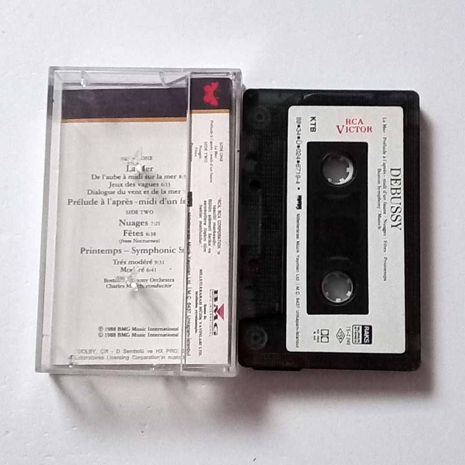 DEBUSSY - LA MER / PRELUDE A L\'APRES-MIDI D\'UN FAUNE / NUAGES / FETES / PRINTEMPS - BOSTON SYMPHONY ORCHESTRA / CHARLES MUNICH (1988) - KASET 2.EL
