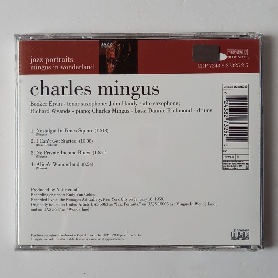 CHARLES MINGUS – MINGUS IN WONDERLAND (1959) - CD REMASTERED 1994 REISSUE 2.EL