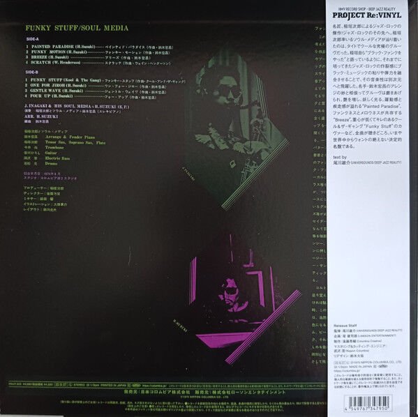JIRO INAGAKI & HIS SOUL MEDIA - FUNKY STUFF (1975) - LP JAPAN JAZZ 2025 COLOURED EDITION SIFIR PLAK