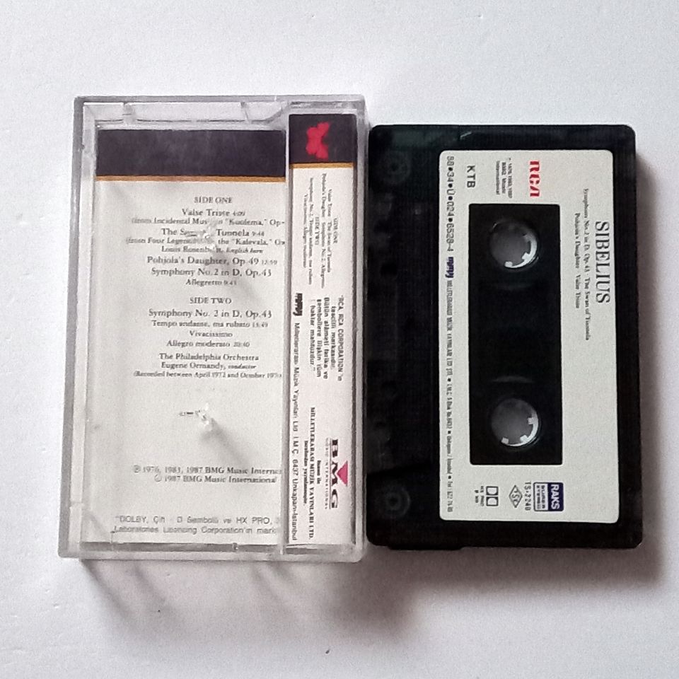 SIBELIUS - SYMPHONY NO.2 / VALSE TRISTE / THE SWAN OF TUONELA / POHJOLA\'S DAUGHTER - THE PHILADELPHIA ORCHESTRA / EUGENE ORMANDY (1988) - KASET 2.EL