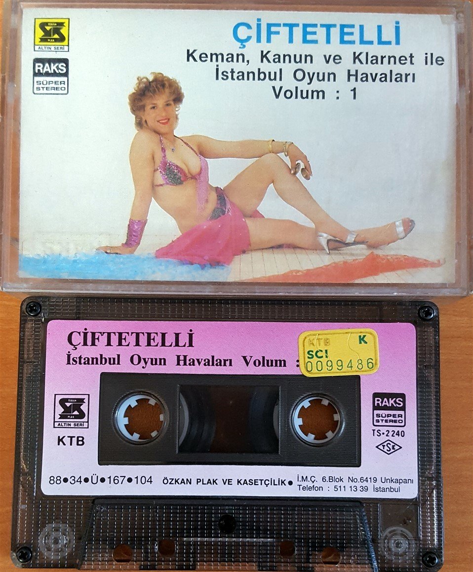 ÇİFTETELLİ / KEMAN, KANUN VE KLARNET İLE İSTANBUL OYUN HAVALARI VOLUM:1 / ÖZKAN PLAK VE KASTÇİLİK KASET 2.EL