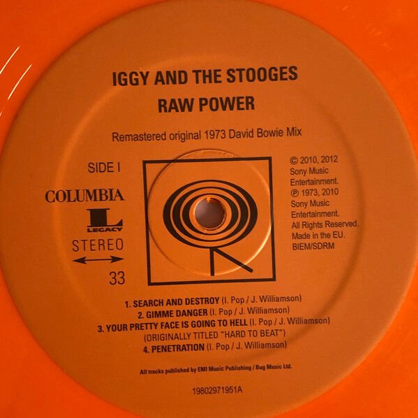 STOOGES - RAW POWER (1973) - LP 2025 COLOURED EDITION SIFIR PLAK