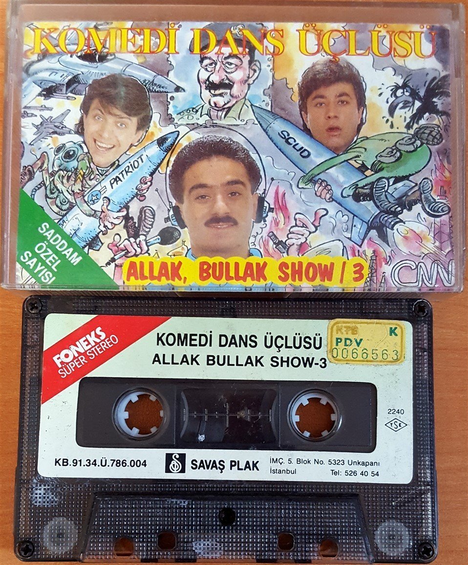 KOMEDİ DANS ÜÇLÜSÜ - ALLAK BULLAK SHOW-3 / SADDAM ÖZEL SAYISI KASET 2.EL