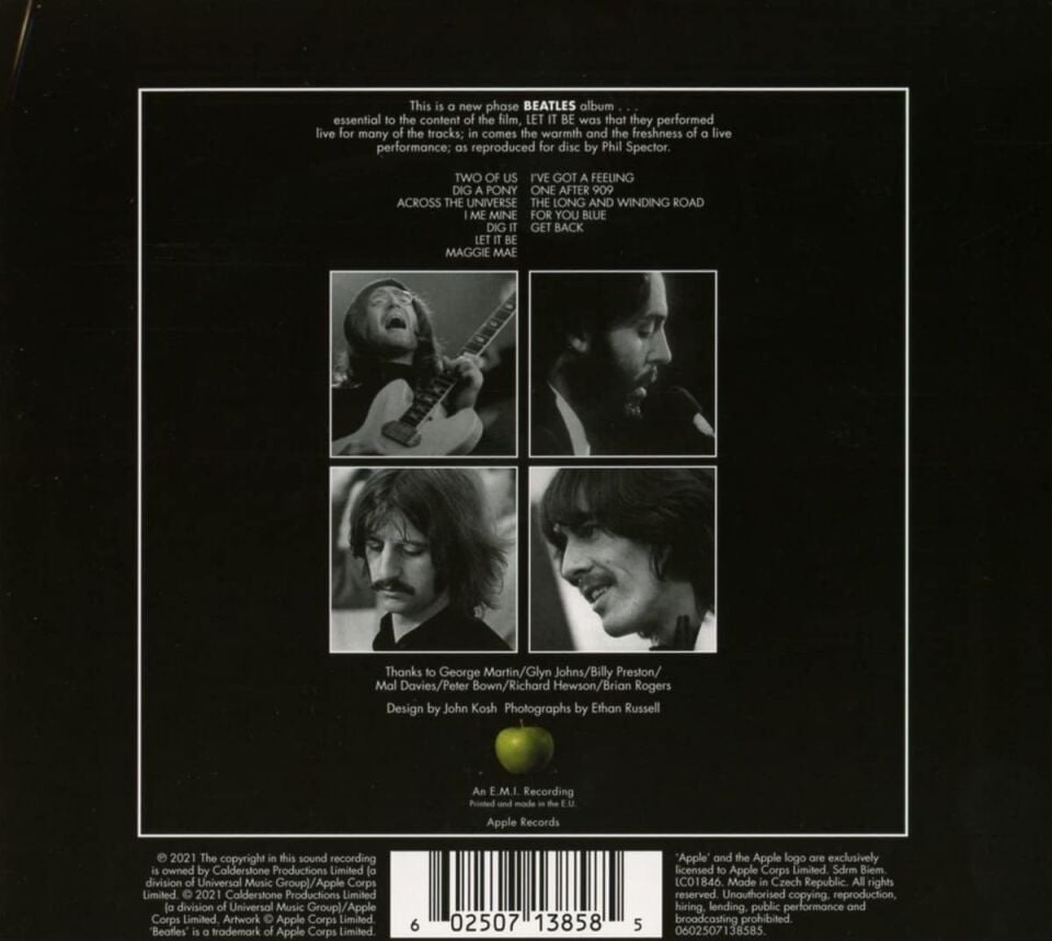 THE BEATLES - LET IT BE (1970) - CD 2021 EDITION REISSUE / GATEFOLD DIGISLEEVE AMBALAJINDA SIFIR ÜRÜN