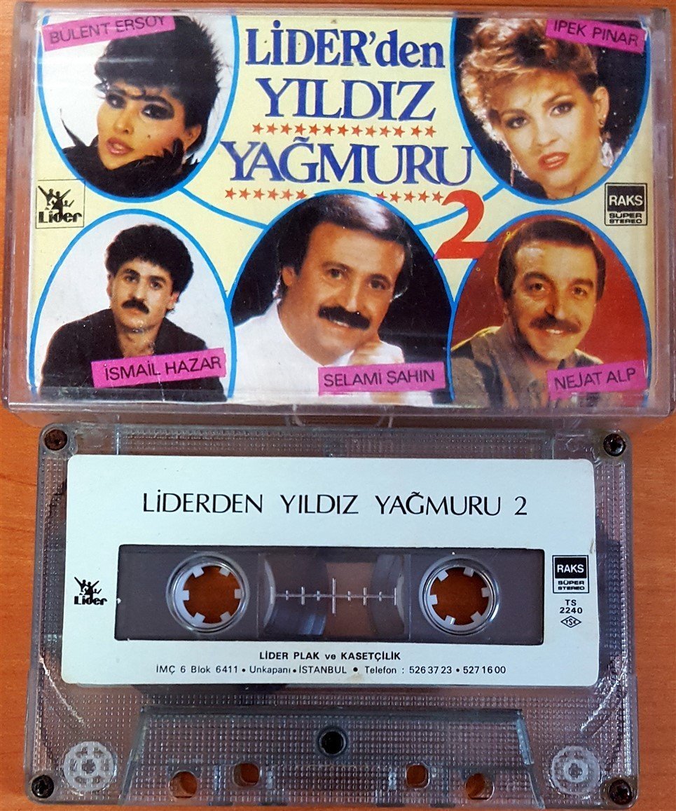 LİDER'DEN YILDIZ YAĞMURU 2 / BÜLENT ERSOY SELAMİ ŞAHİN NEJAT ALP KASET 2.EL