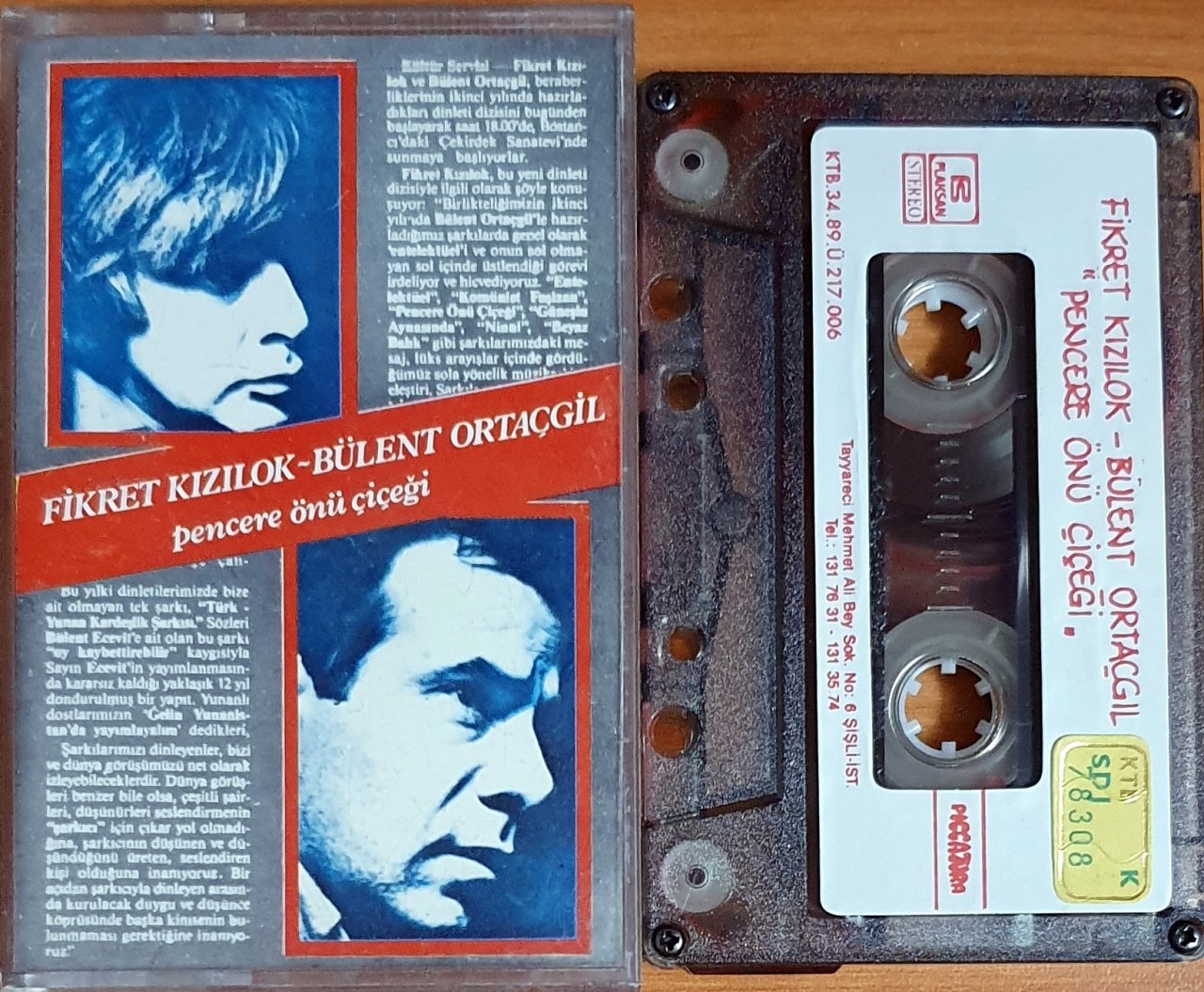 FİKRET KIZILOK / BÜLENT ORTAÇGİL - PENCERE ÖNÜ ÇİÇEĞİ (1986) - KASET PICCATURA 2.EL