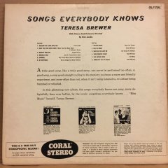 TERESA BREWER - SONGS EVERYBODY KNOWS (1961) 2.EL PLAK