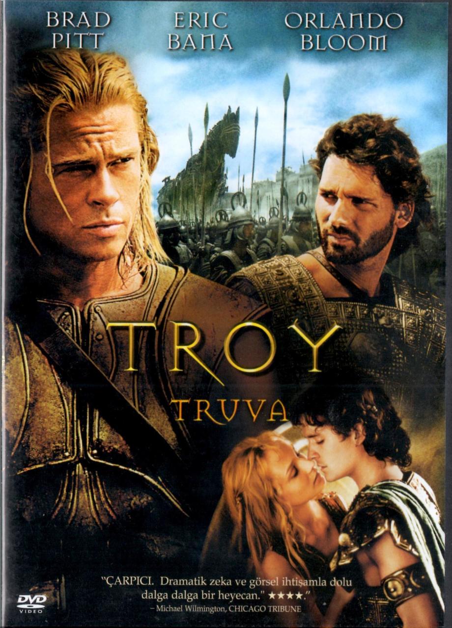 TROY - TRUVA - BRAD PITT - ERIC BANA - ORLANDO BLOOM - DIANE KRUGER - WOLFGANG PETERSEN - DVD SIFIR