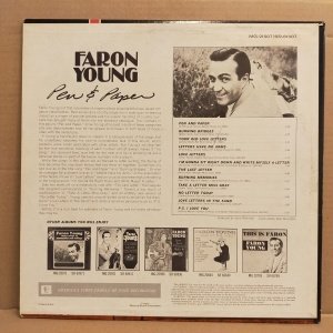 FARON YOUNG - PEN & PAPER (1965) - LP COUNTRY / OLDIES 2.EL PLAK