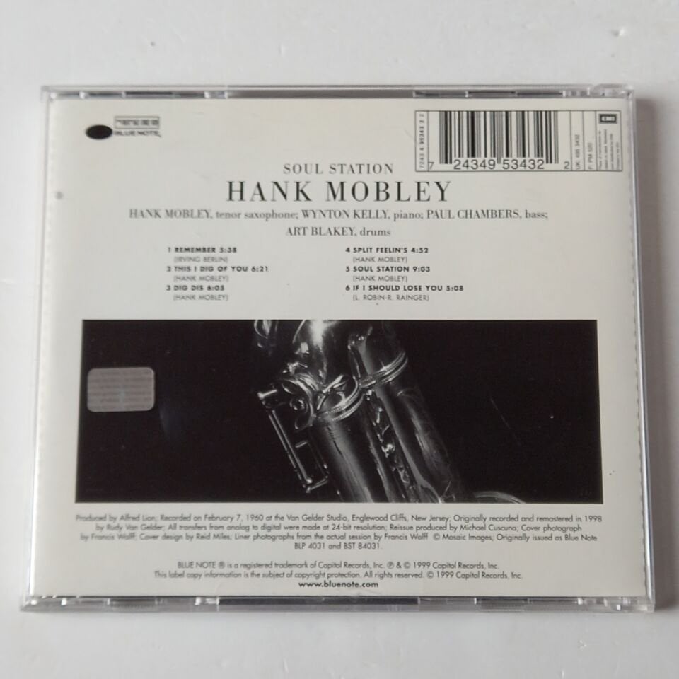 HANK MOBLEY – SOUL STATION (1960) - CD REMASTERED 1999 REISSUE 2.EL