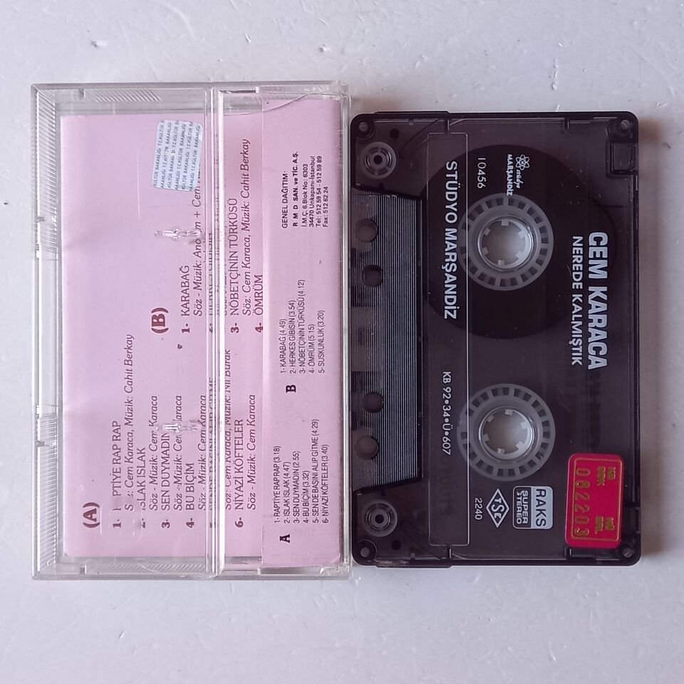 CEM KARACA, UĞUR DİKMEN, CAHİT BERKAY - NERDE KALMIŞTIK? (1992) - KASET 2.EL